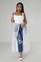 Straps Tulle Stitching Dress