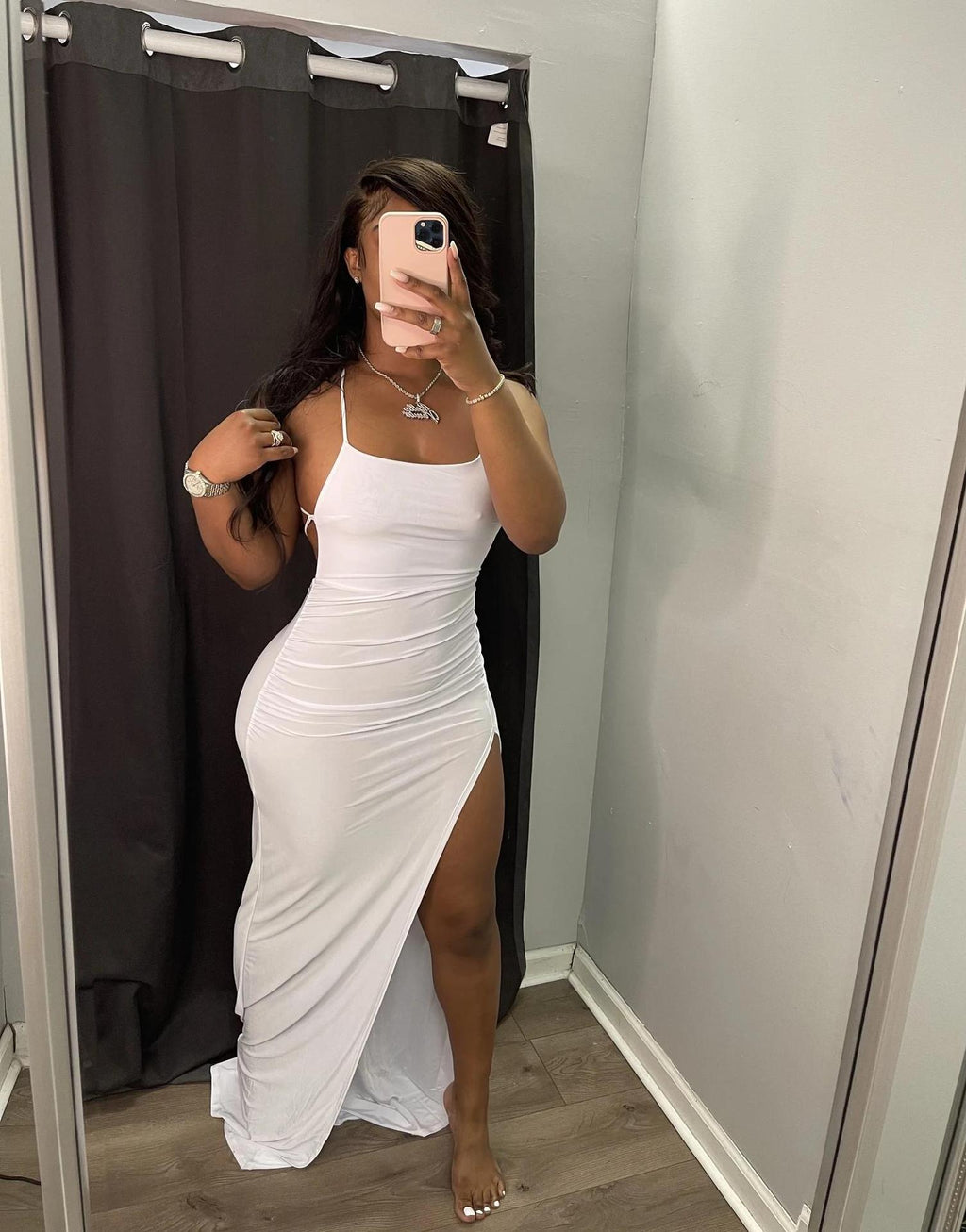Strap Solid Color Dress