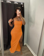 Strap Solid Color Dress