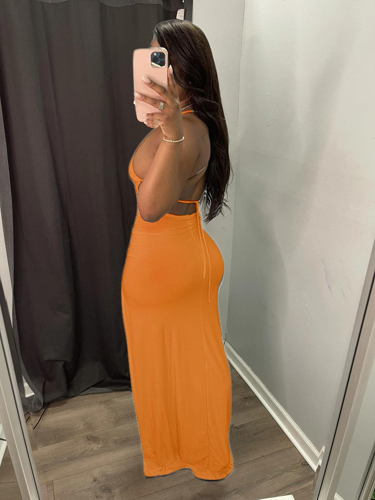 Strap Solid Color Dress