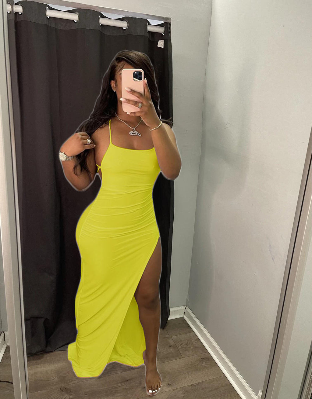 Strap Solid Color Dress