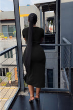 Women's Spring Summer Solid Color Shirt and Skirt Two-Piece Set