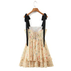 Women's Spring Summer Women Clothing Color Vacation Fresh Sexy Sexy Strap Dress Crisscross