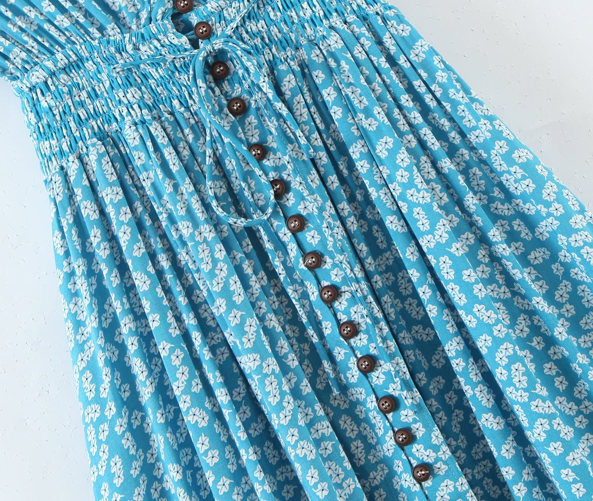 Women's Floral Ruffled High-Low Beach Maxi Dress