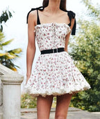 Women's Spring Lace Embroidered Large Swing Small Floral Dress