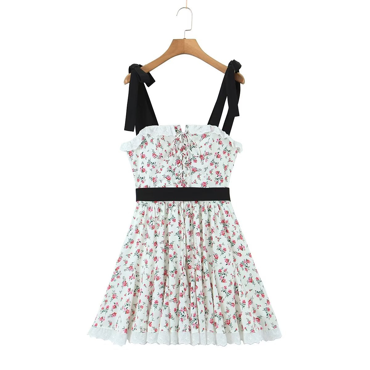 Women's Spring Lace Embroidered Large Swing Small Floral Dress