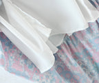 Women's Ruffle-Trim Floral Square-Neck Flutter-Sleeve Dress