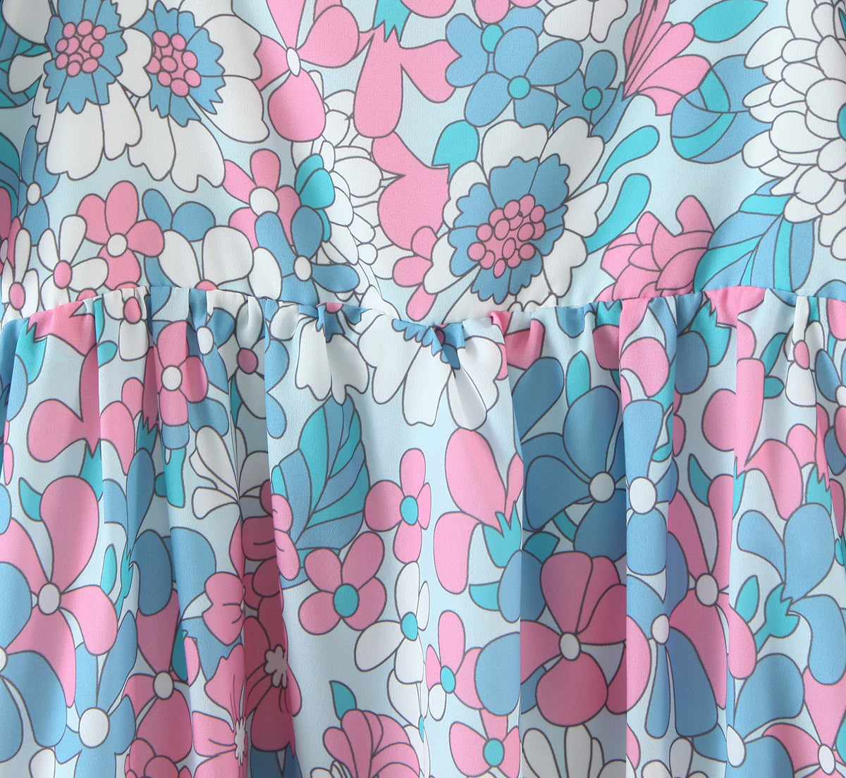 Women's Ruffle-Trim Floral Square-Neck Flutter-Sleeve Dress