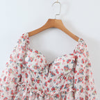 Women's Off-Shoulder Floral Embroidered Split Dress