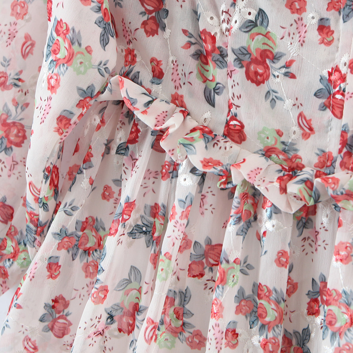 Women's Off-Shoulder Floral Embroidered Split Dress