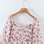 Women's Off-Shoulder Floral Embroidered Split Dress