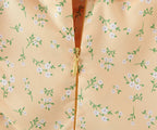 Off-Neck Ruffled Dress Vacation Fresh Printed Short