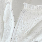 Women's Embroidered Lace Cutout Bodycon Mini Dress