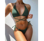 Solid Color One-piece Swimwear
