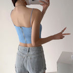 's Boning Corset Waist Tight Curved Short Camisole Slim Fit Side