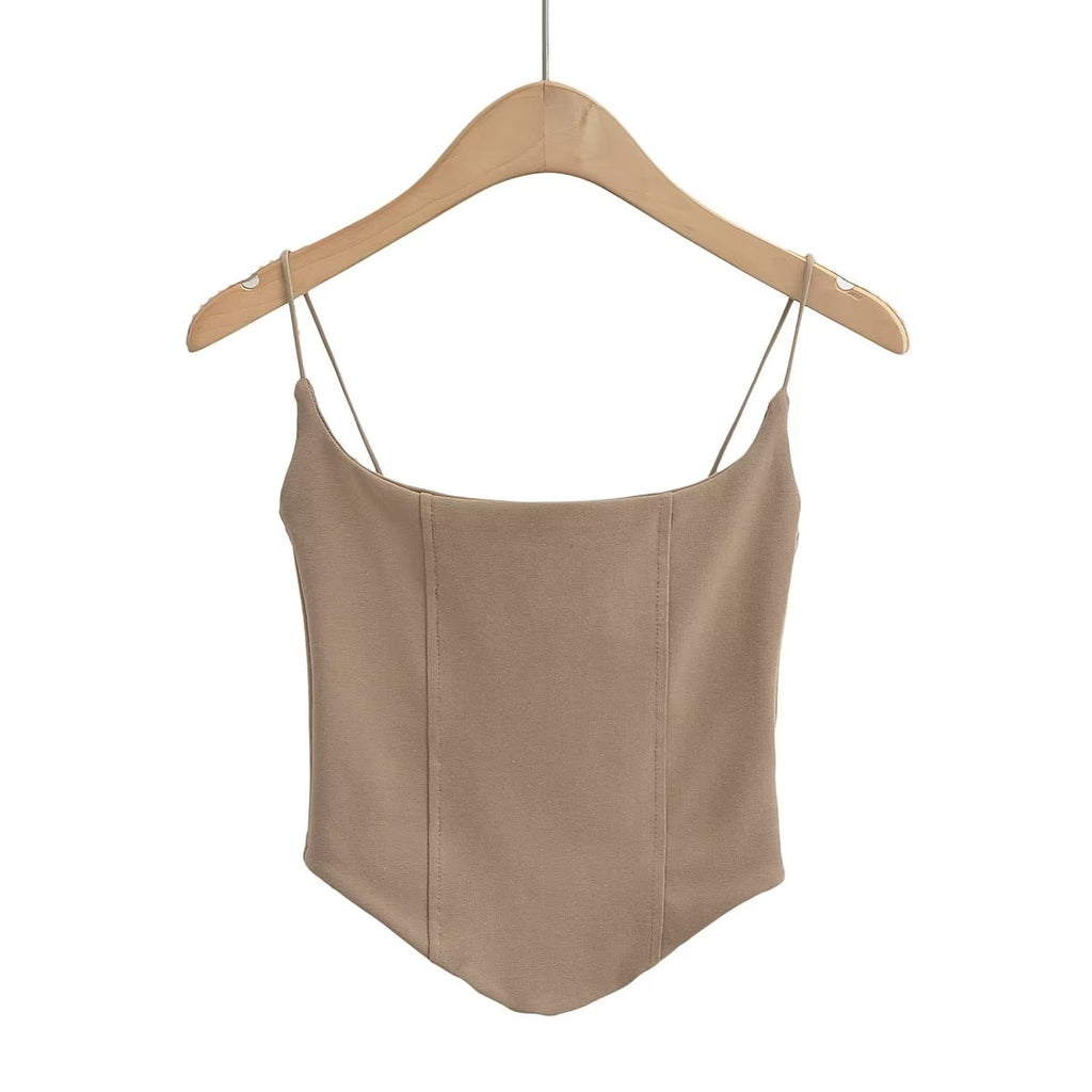 's Boning Corset Waist Tight Curved Short Camisole Slim Fit Side