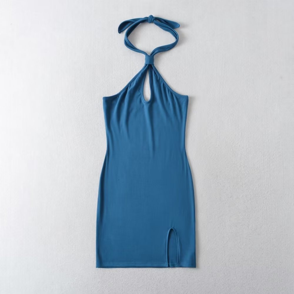 Halter Backless Cutout Bodycon Mini Dress