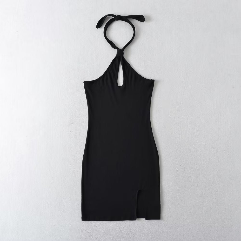 Halter Backless Cutout Bodycon Mini Dress