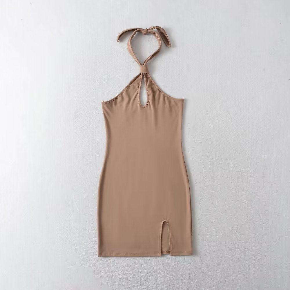 Halter Backless Cutout Bodycon Mini Dress