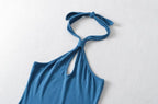 Halter Backless Cutout Bodycon Mini Dress