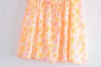 Chiffon Dream Printed Tape Lining Slim Dress