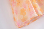 Chiffon Dream Printed Tape Lining Slim Dress