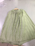 Spring Summer Elastic Waist Box Pleat Split Tight Skirt