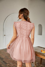 Women's Ruffle-Trim Crew-Neck Dress