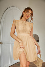 Women's Ruffle-Trim Crew-Neck Dress