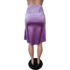 Women's Spring Summer Cute Solid Color Sheath Skirt