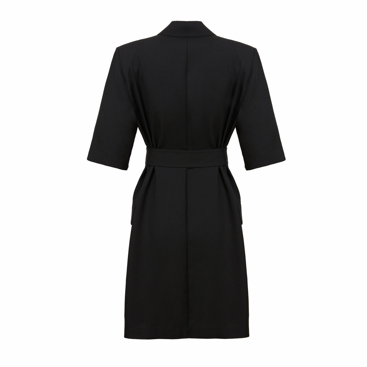Women's Belted Collared Mini Dress