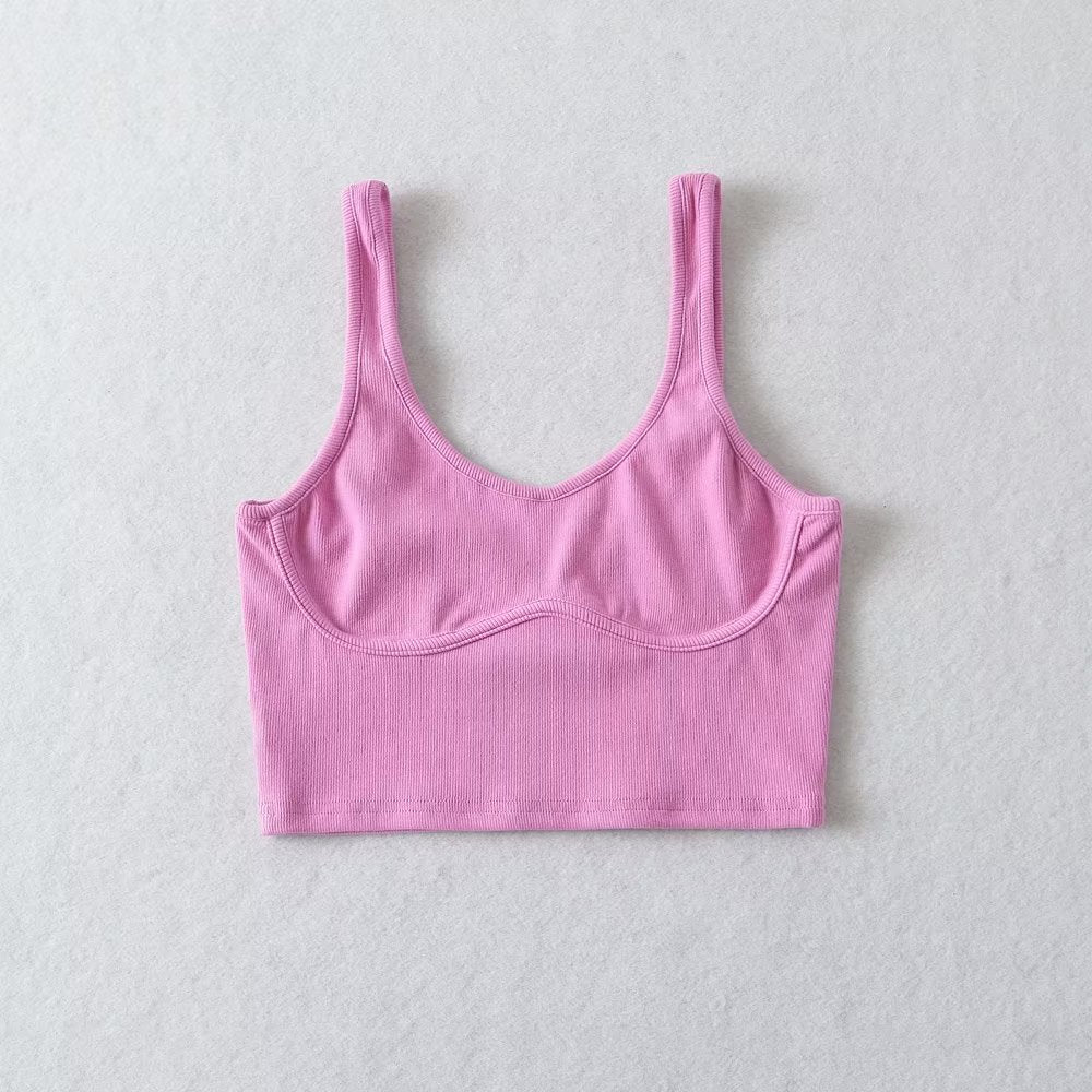 's Casual Sports Stretch Camisole Chest Paste Vest