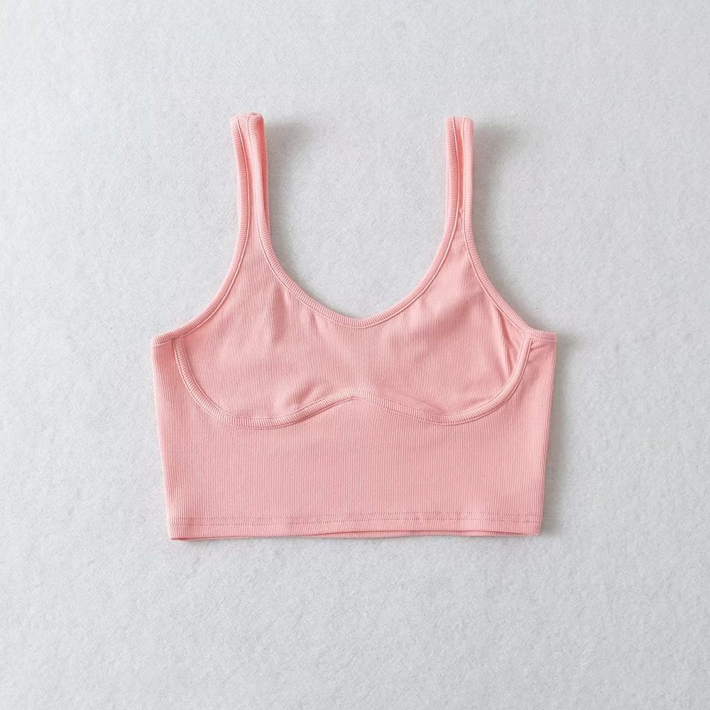 's Casual Sports Stretch Camisole Chest Paste Vest