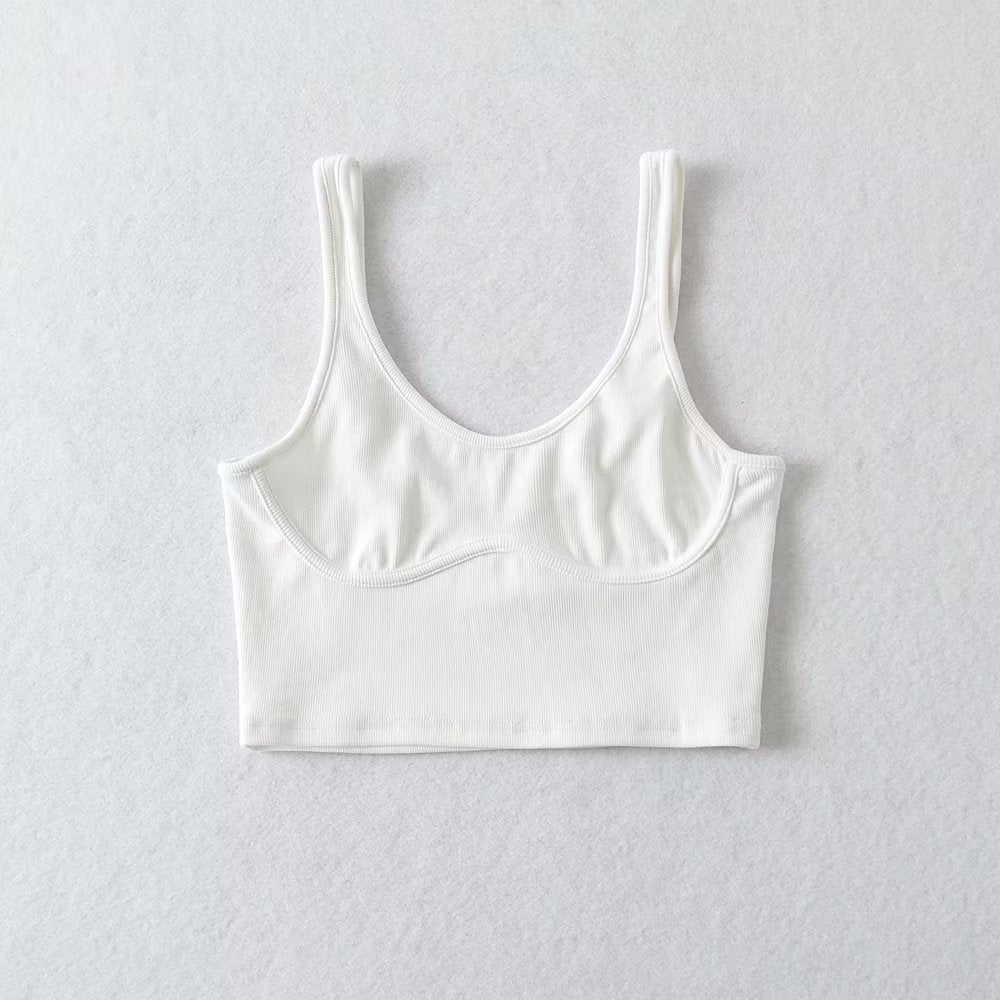 's Casual Sports Stretch Camisole Chest Paste Vest