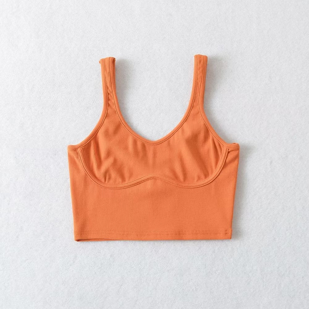 's Casual Sports Stretch Camisole Chest Paste Vest