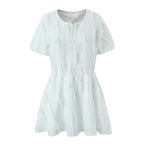 Women's Princess Petti Bubble Sleeve V Neck Dress