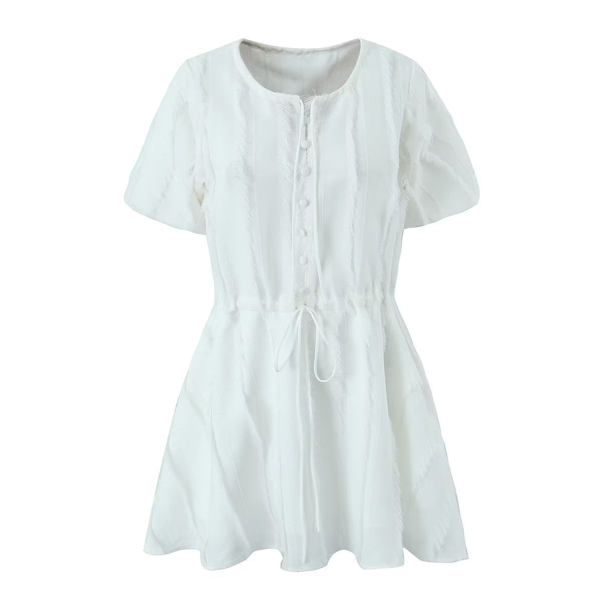 Women's Princess Petti Bubble Sleeve V Neck Dress