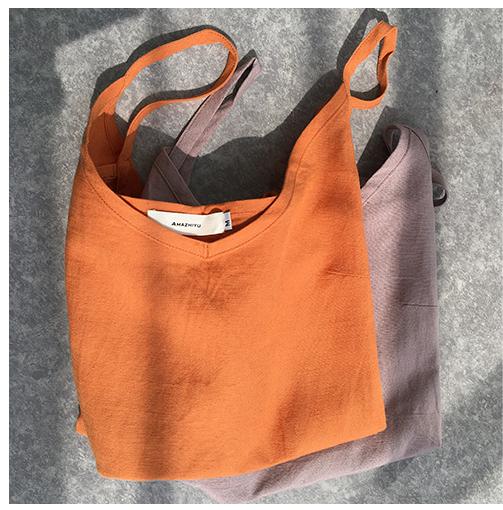 Women's Cotton Linen V-Neck Sleeveless Top