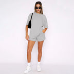 Women's Solid Color Round Neck Half Sleeve Pullover Top Women's Casual