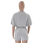 Women's Solid Color Round Neck Half Sleeve Pullover Top Women's Casual