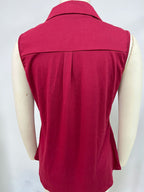 Women's Pleated U-Neck Short-Sleeve Top – Relaxed Tee