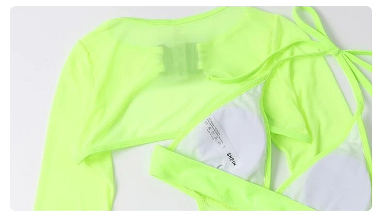 Solid Color One-piece Swimwear