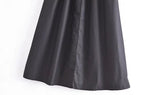 Women's Summer Slim Fit French Black Halter Lace Up Dress