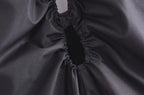 Women's Summer Slim Fit French Black Halter Lace Up Dress