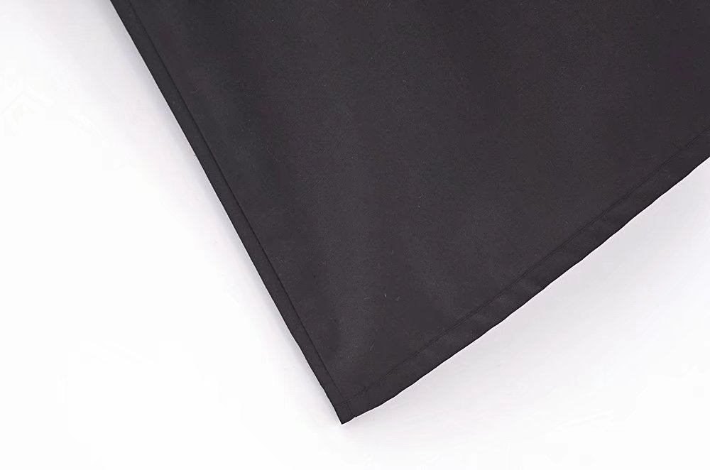 Women's Summer Slim Fit French Black Halter Lace Up Dress