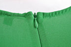 V-Neck Buckle-Detail Short-Sleeve Dress