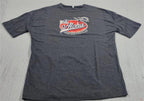 Women's Gray T-Shirt Round Neck Short Sleeve Loose Printed