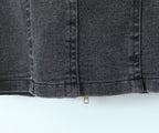 Women’s Denim Off Shoulder Lace Up Corset Crop Top