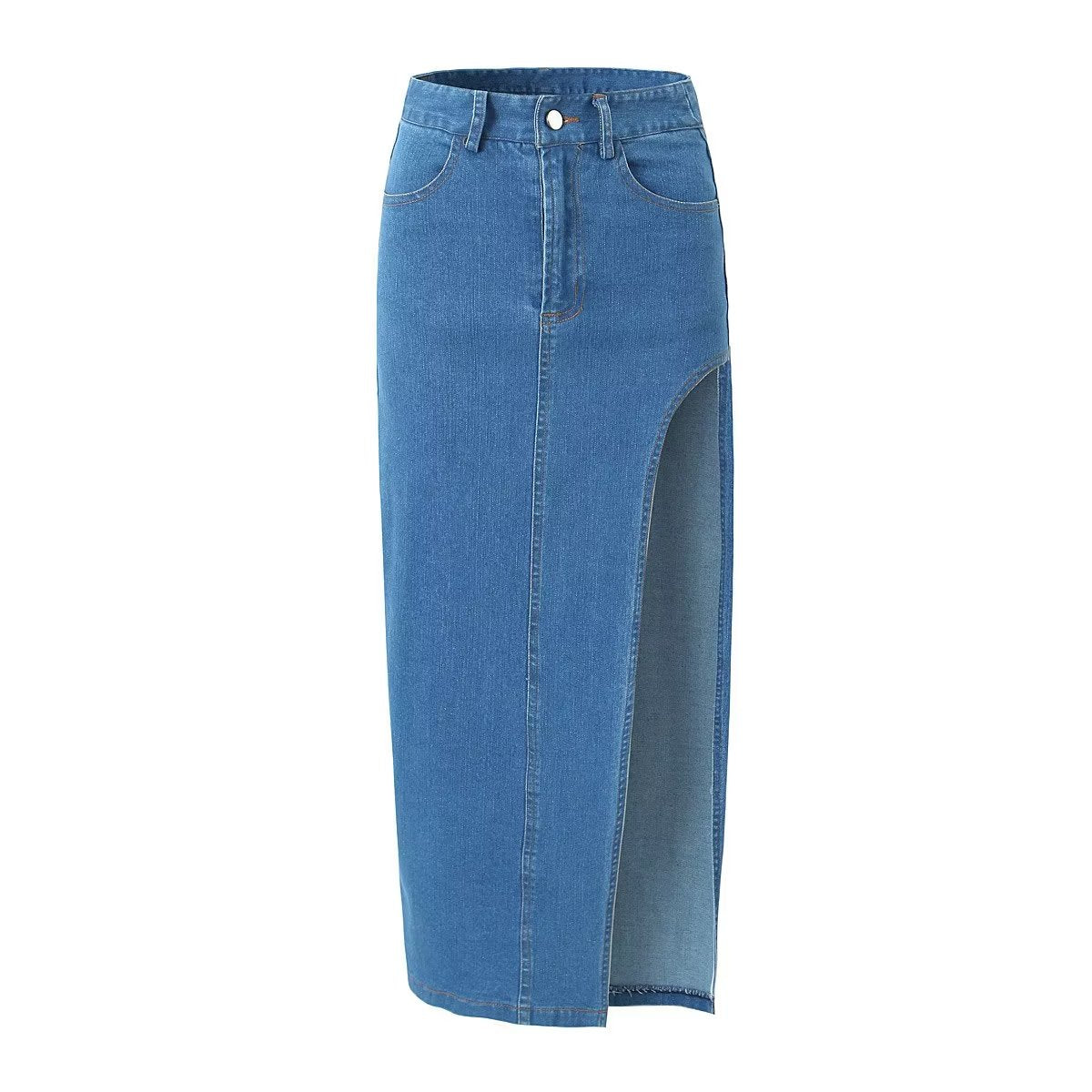 Women's Front Slit Wild Slim Fit Office Overknee Spring High Skirt