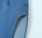 Women's Front Slit Wild Slim Fit Office Overknee Spring High Skirt
